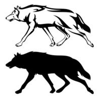 running wolf