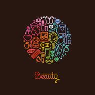 Vector logo design template made with icons N2
