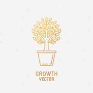 Growth concept and logo design element N2