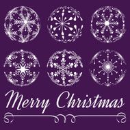 set of vector christmas balls