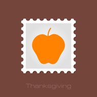 Apple stamp Harvest Thanksgiving vector