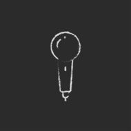 Microphone icon drawn in chalk N4