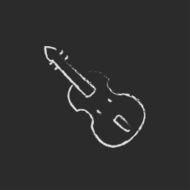 Cello icon drawn in chalk N2