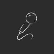 Microphone icon drawn in chalk N5