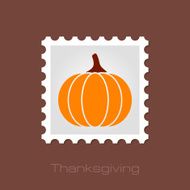 Pumpkin stamp Harvest Thanksgiving vector