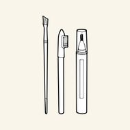 Black & white set of cosmetics 2 N2