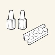Black & white pedicure set