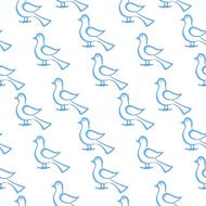 Blue bird on a branch seamless N2