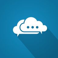 Speech bubble cloud shape icon