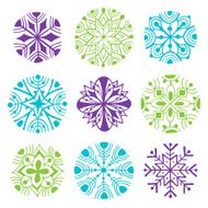 Set of snowflakes N9