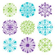 Set of snowflakes N10