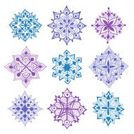 Set of snowflakes N12