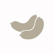 Vector Bavarian Veal Sausage Icon