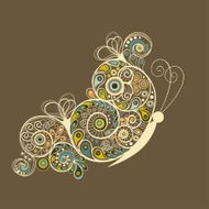 Abstract butterfly card N4