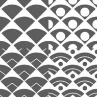 Set of Abstract Peacock Tail Seamless Pattern Vector N2