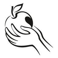 Hands and Apple Icon