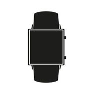 Silhouette symbol of Original design example smartwatch N2