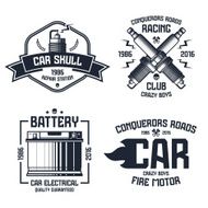 Car repair and racing emblems N2