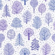 Trees seamless pattern N7