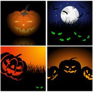 Set of Halloween Greeting Cards N3