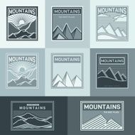 Vector mountains icon N2