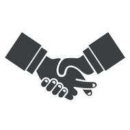 Shake hands Fake fingers Silhouette vector N2