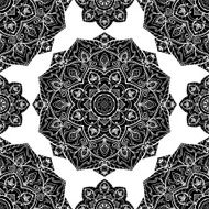 Black silhouette of mandalas N2