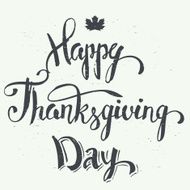 Happy Thanksgiving day hand lettering