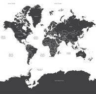 Black World map countries