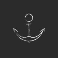 Anchor icon drawn in chalk