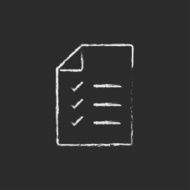 Shopping list icon drawn in chalk N2
