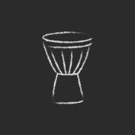 Timpani icon drawn in chalk