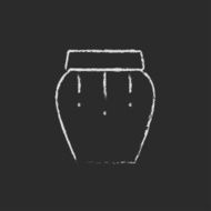 Drum instrument icon drawn in chalk N2