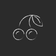 Cherry icon drawn in chalk N2