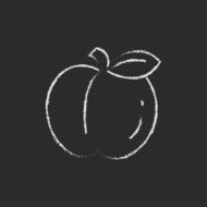 Apple icon drawn in chalk N2