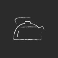Kettle icon drawn in chalk