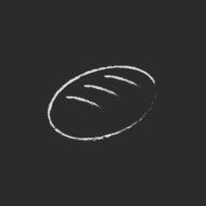 Loaf icon drawn in chalk N2