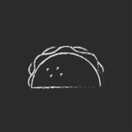 Taco icon drawn in chalk N2