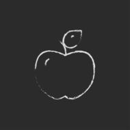Apple icon drawn in chalk N3