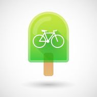 Ice cream icon with a bicycle