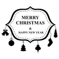 Christmas greeting label