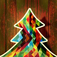 Cute Christmas Tree design vintage background