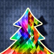 Christmas Tree design hipster fabric background