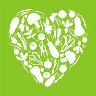 Green Healthy Eating Vegetable Heart