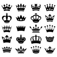 Crown collection - vector silhouette