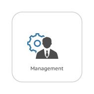 Management Icon Business Concept Flat Design N2