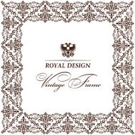 Vector vintage old frame ornament retro N2