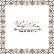 Vector vintage retro frame ornament N2