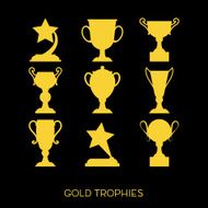 Champions trophy icons Vector illustration