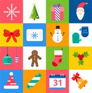 Christmas vector icons set N12